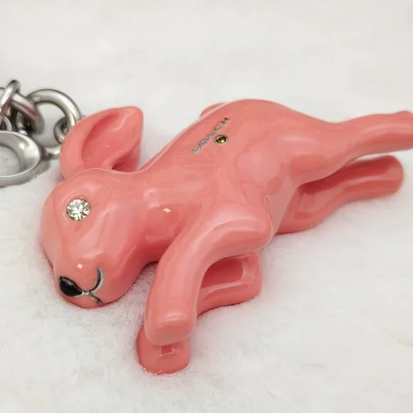 Coach Bunny Bag Charm Keychain - Picture 2 of 8